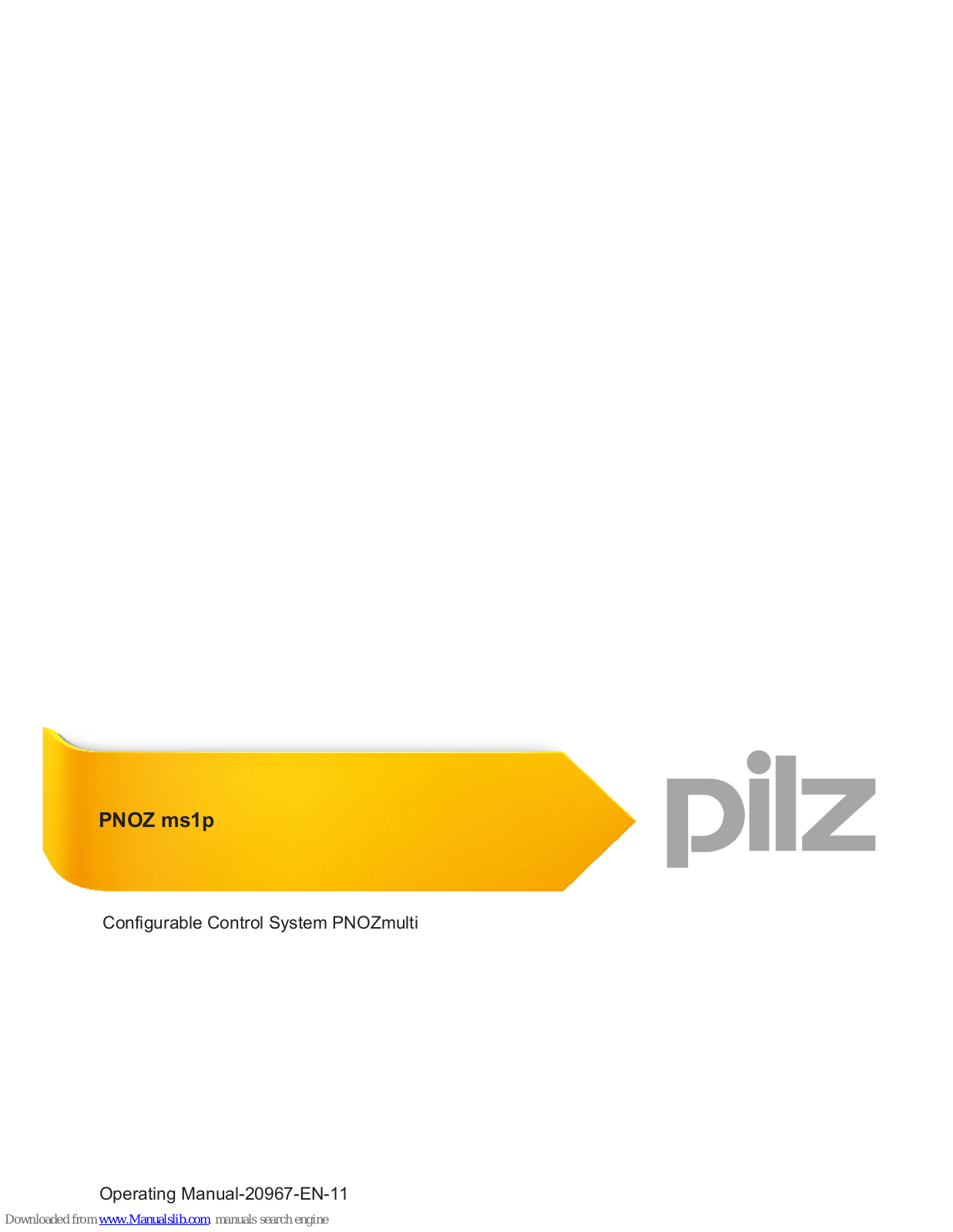 Pilz PNOZ ms1p Operating Manual