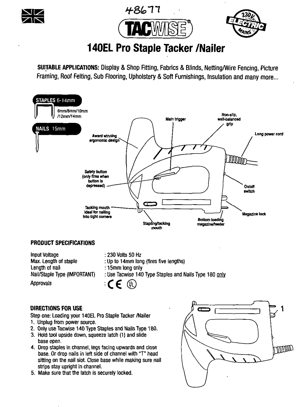 tacwise 140EL Pro User Manual - ManualMachine.com