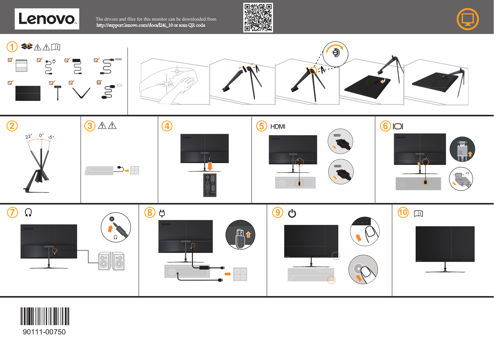 Lenovo L24i-10 Quick Setup Guide - ManualMachine.com