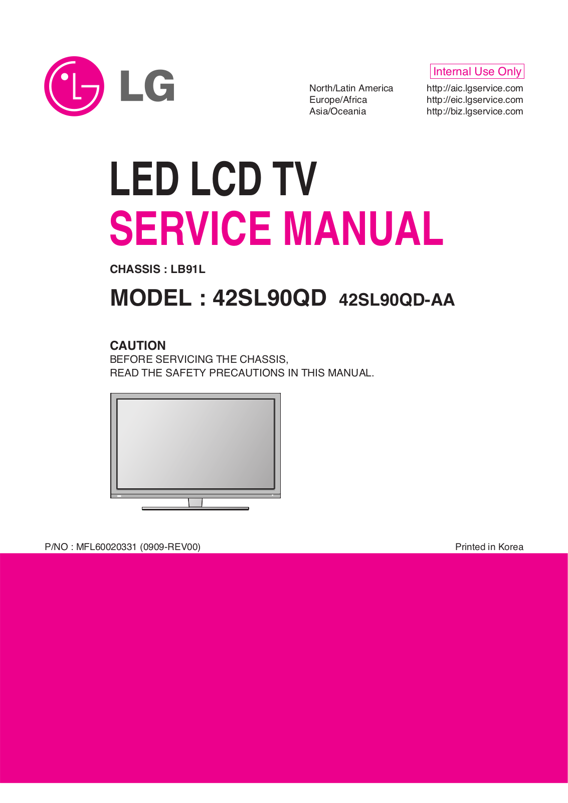 LG 42SL90QD-AA Schematic