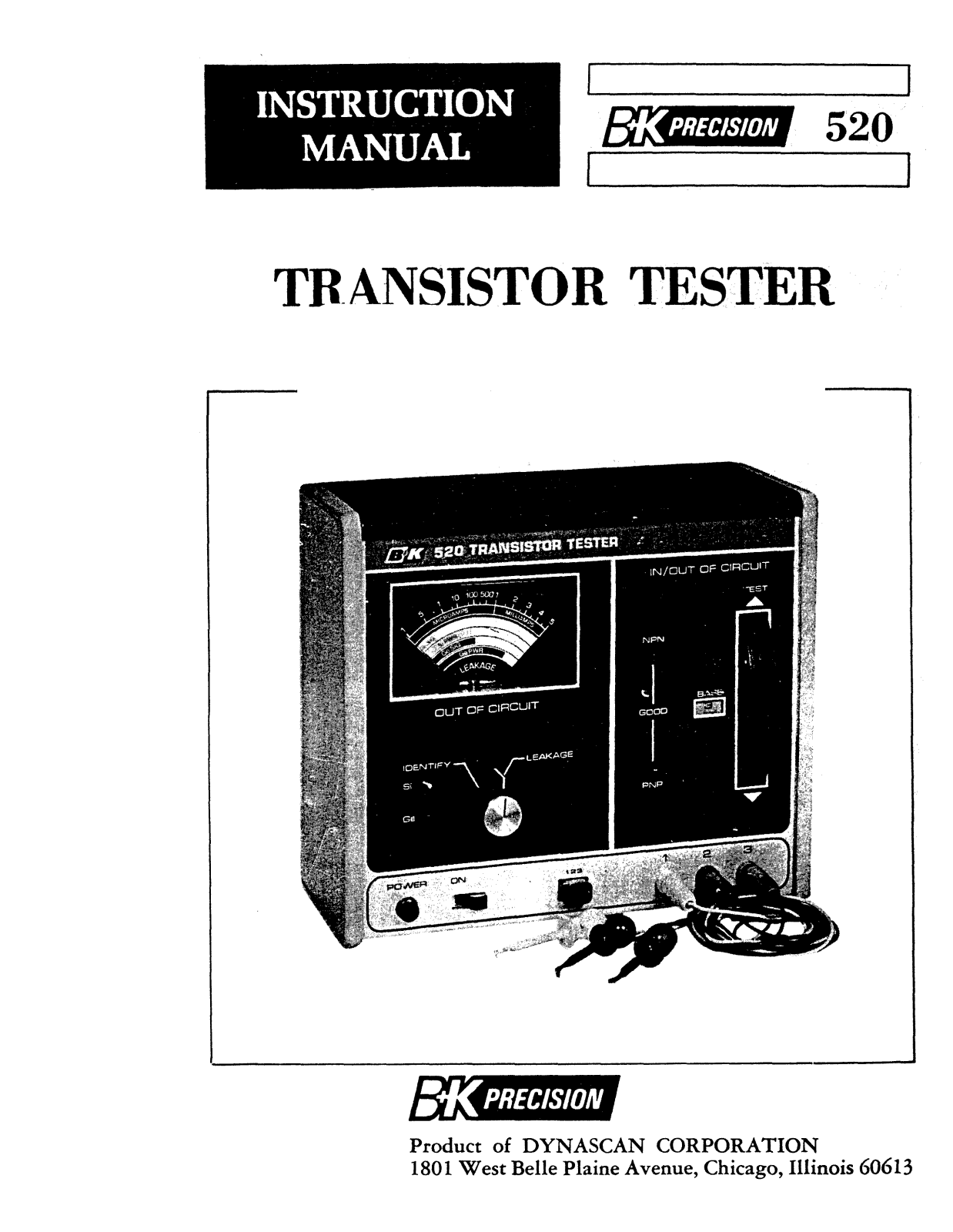 BK Precision 520 User Manual