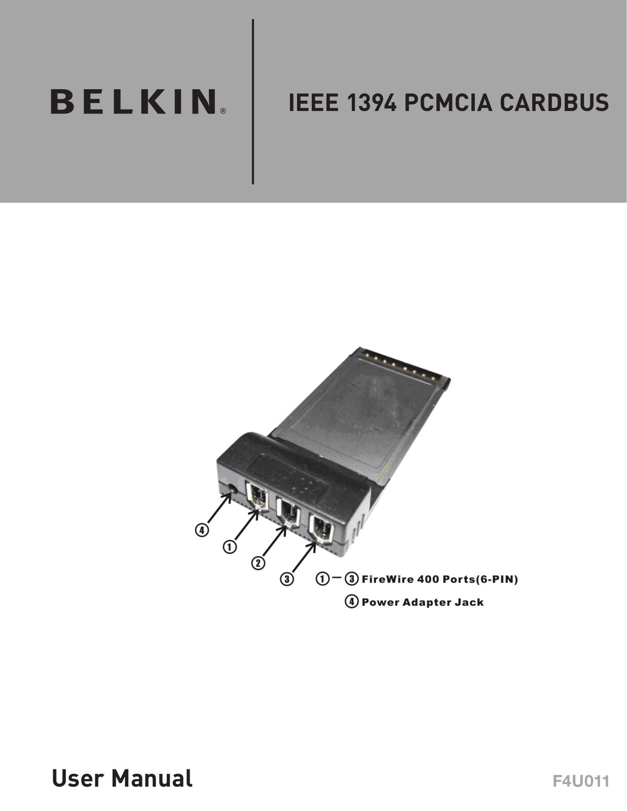 Belkin F4U011 User Manual