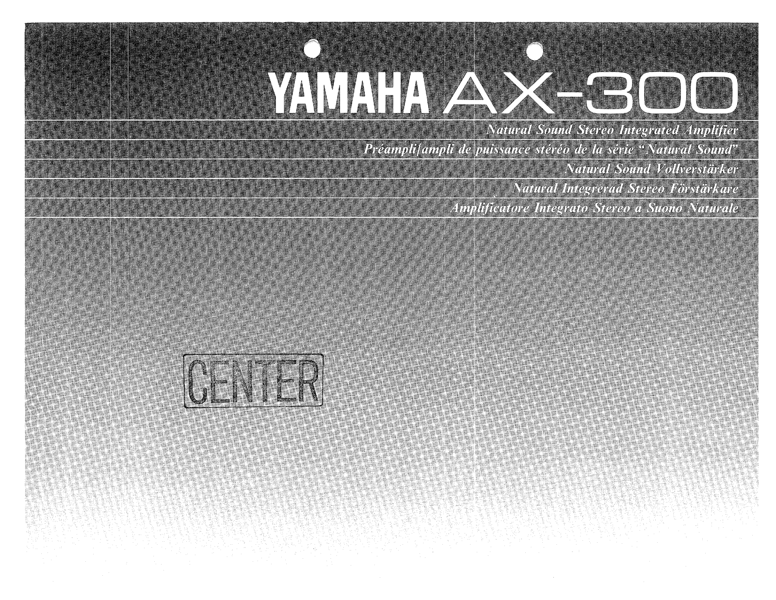 Yamaha AX-300 User Manual