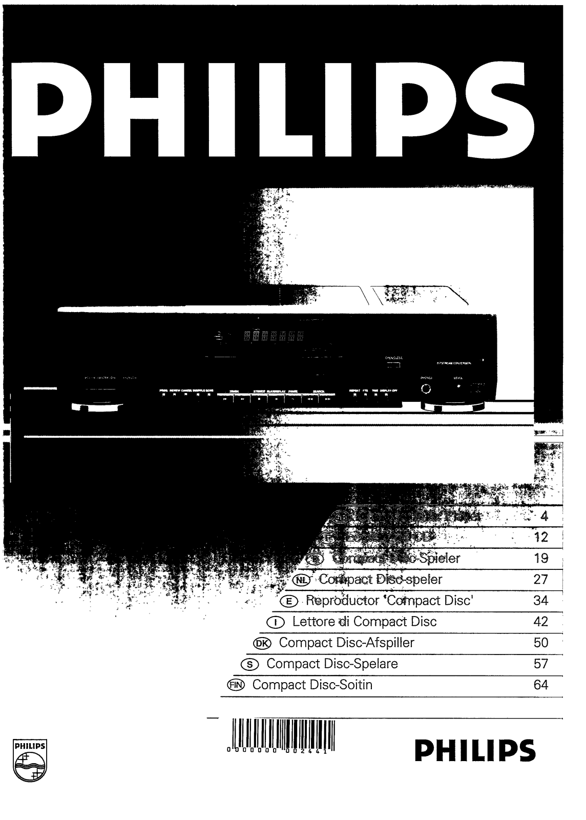 Philips CD951/00S, CD951 User Manual
