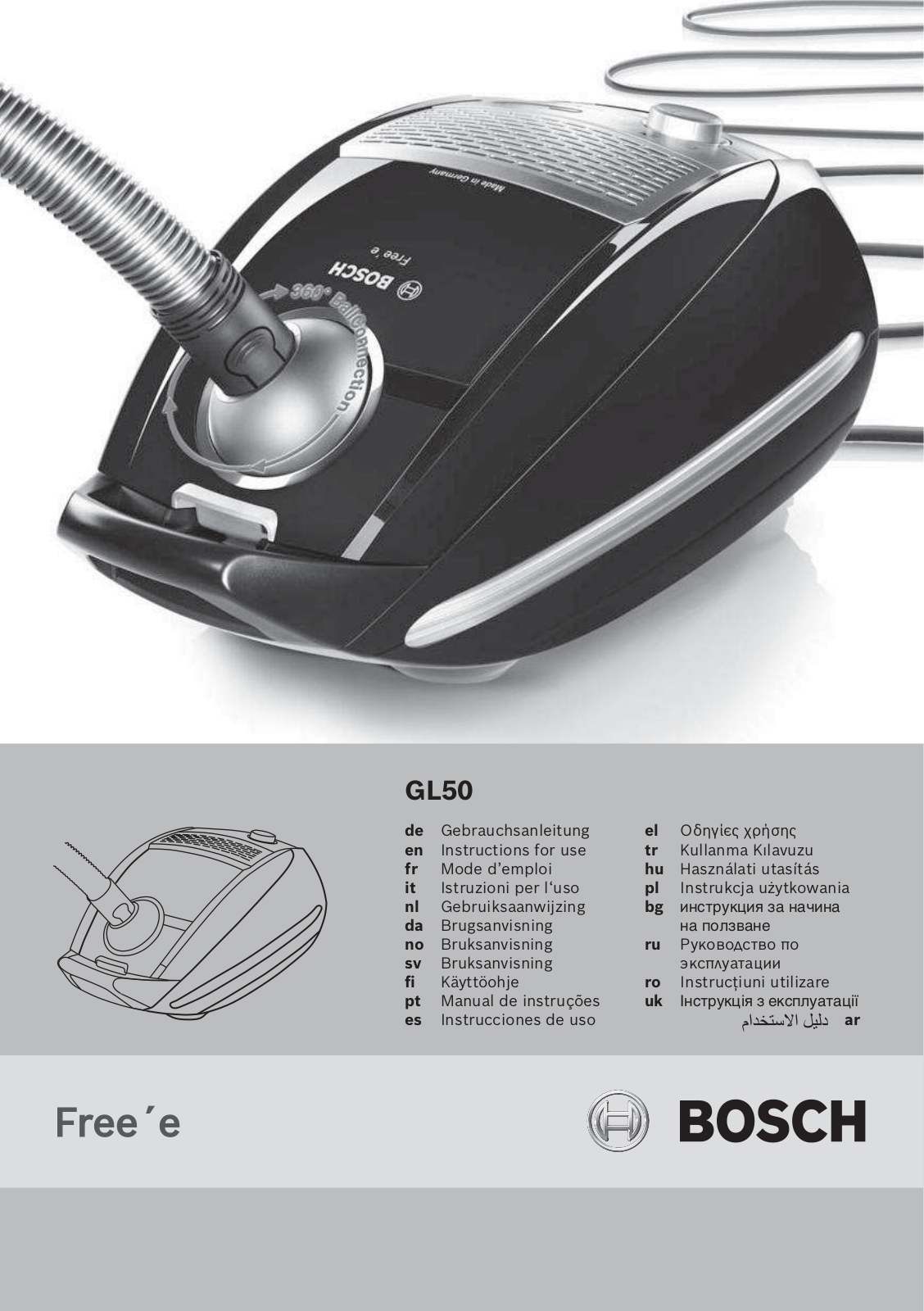 Bosch BSGL52530 User Manual