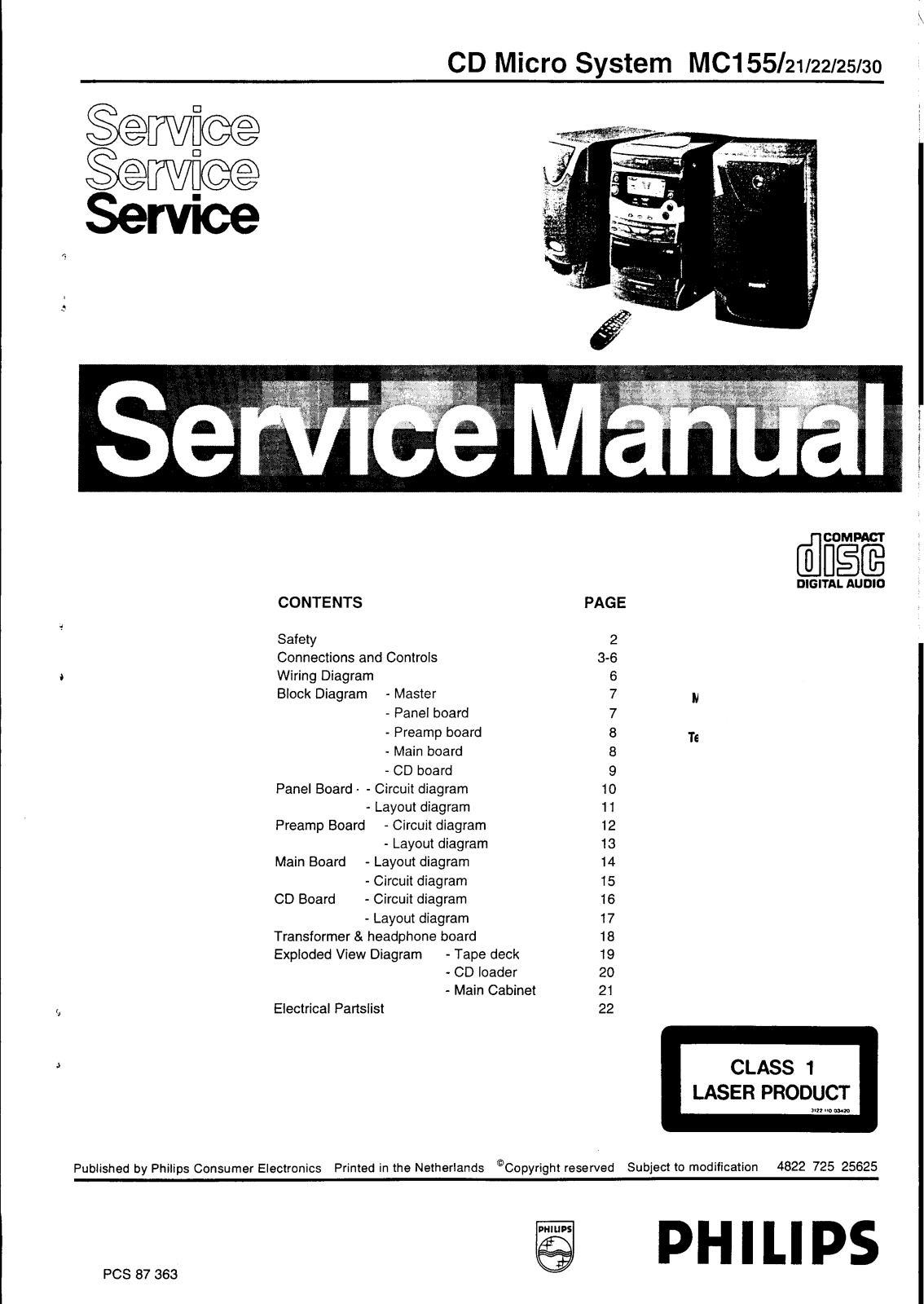 Philips MC-155 Service manual