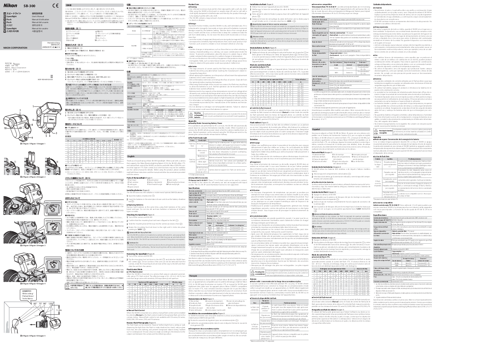 Nikon SB-300 Owner's Manual