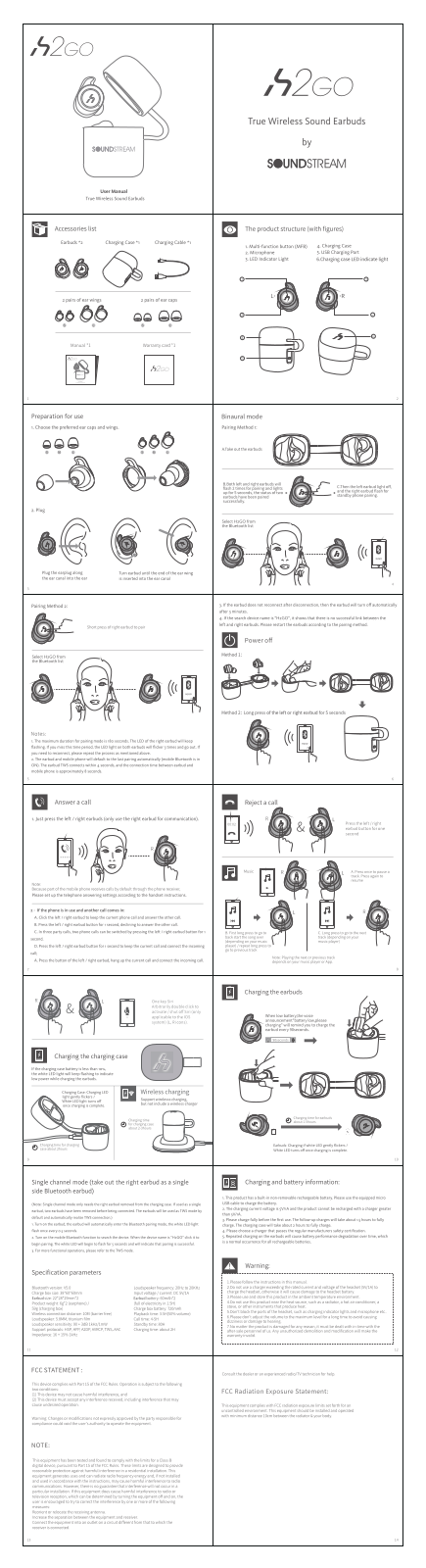 SoundStream h2go User Manual