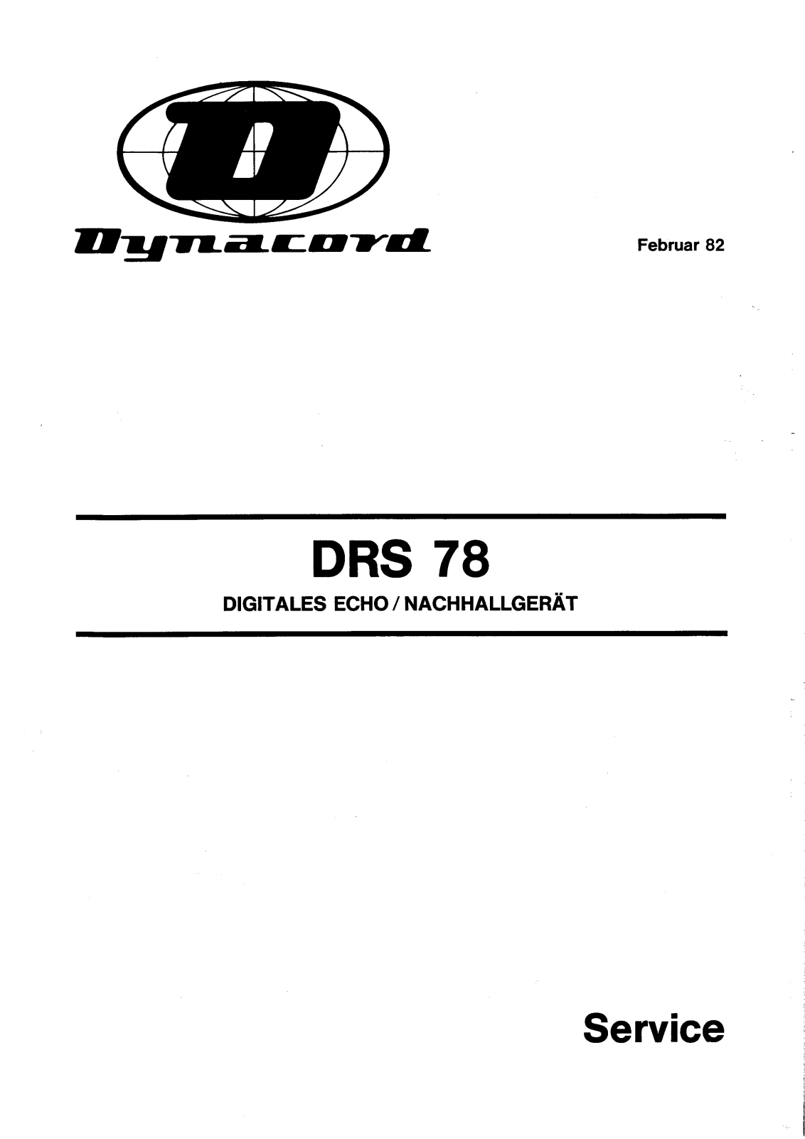 Dynacord DRS-78 Schematic