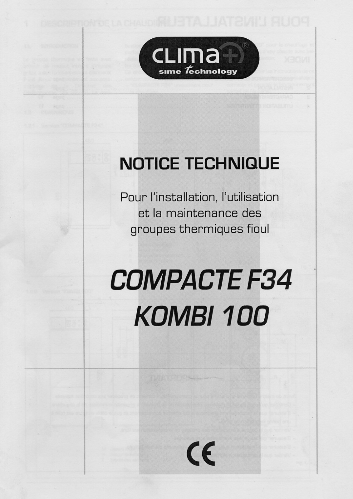 CLIMA COMPACTE F34, KOMBI 100 User Manual - ManualMachine.com
