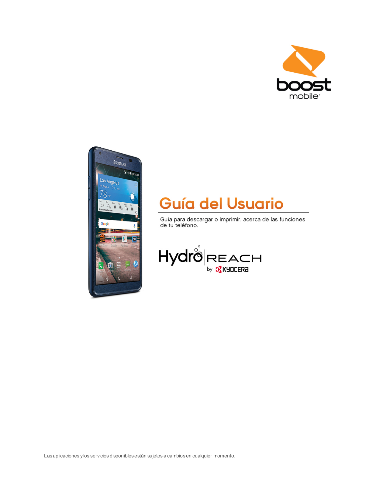 Kyocera Hydro Reach User Manual