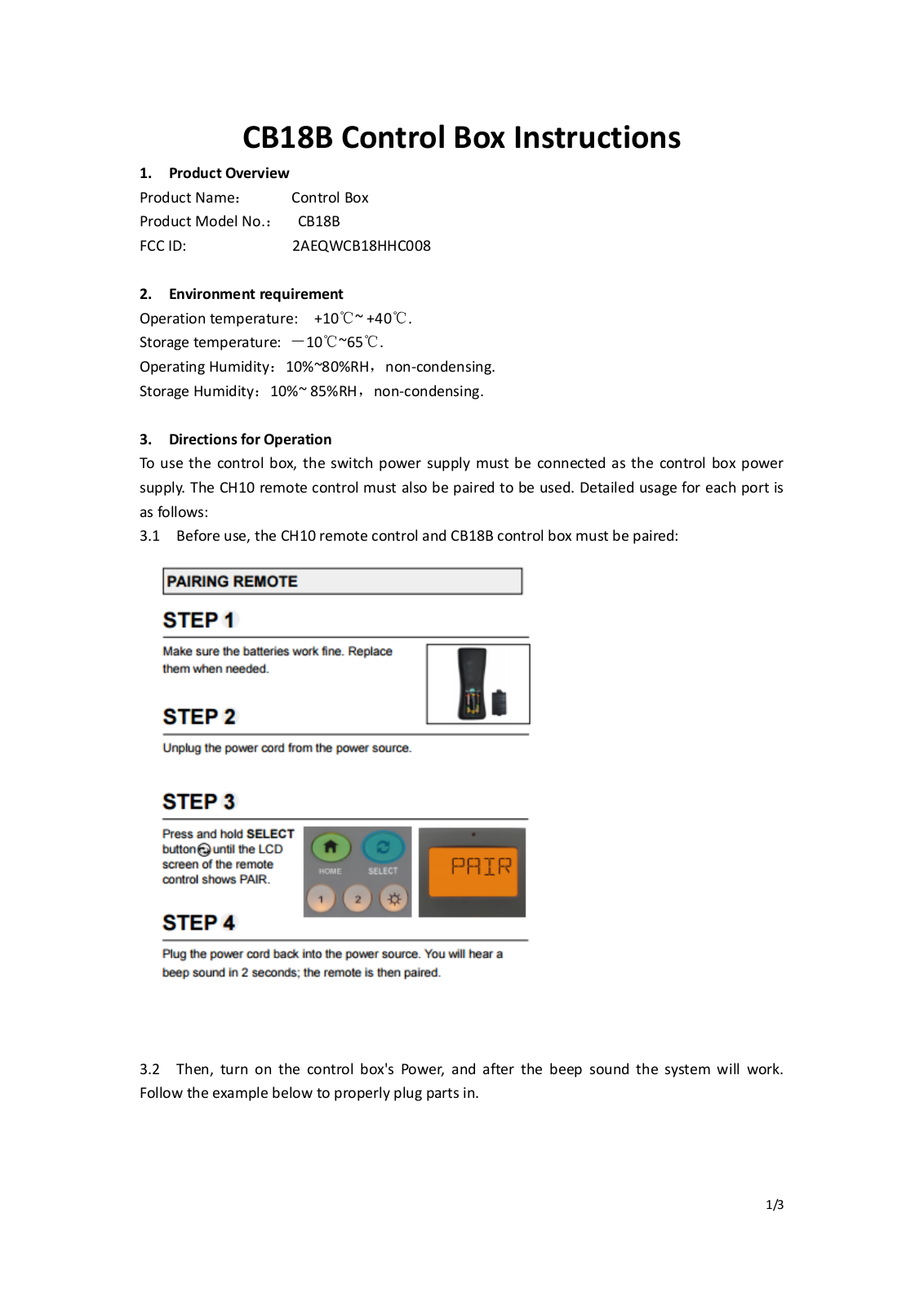 HHC Changzhou CB18HHC008 User Manual