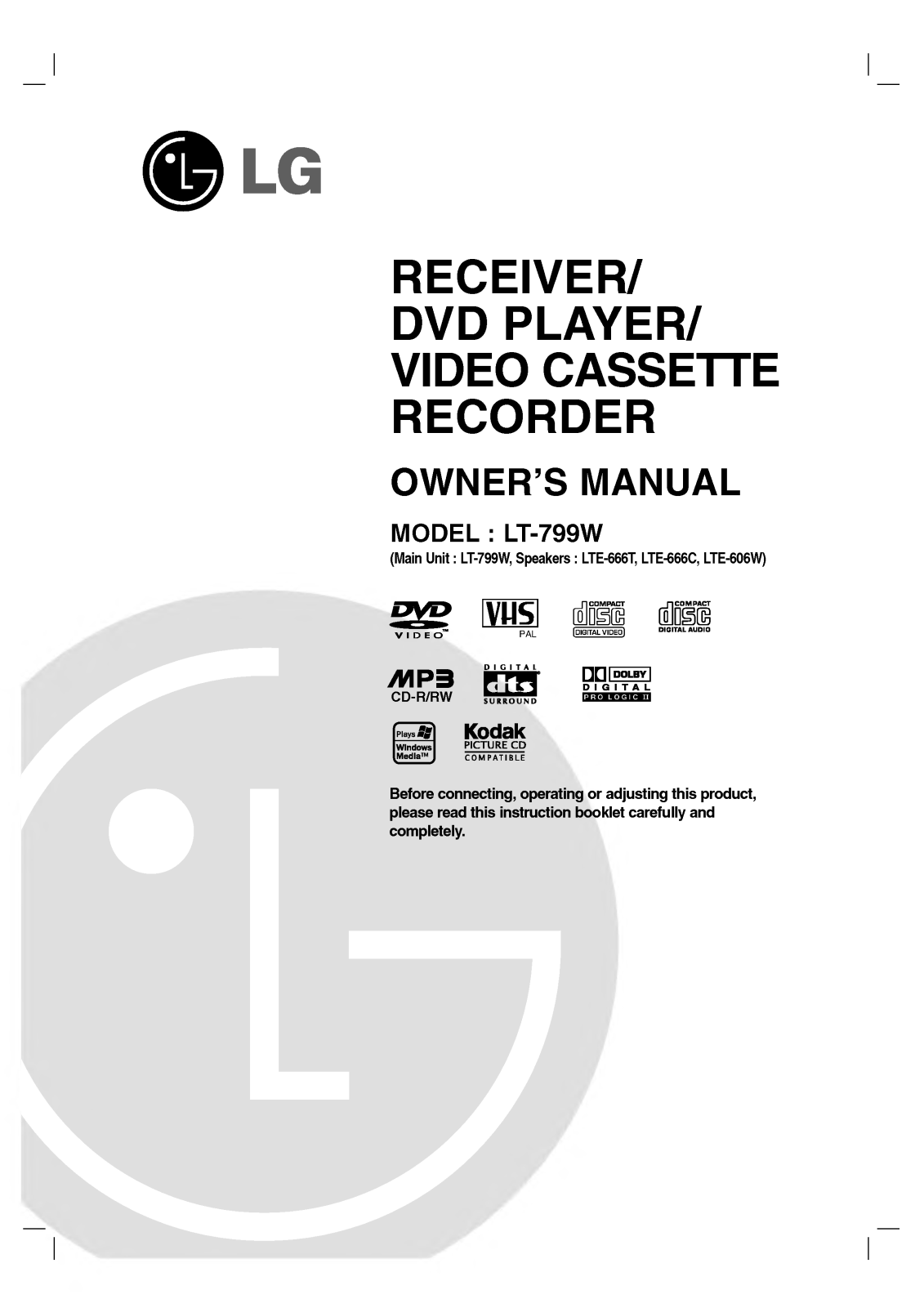 LG LT-799W User Manual