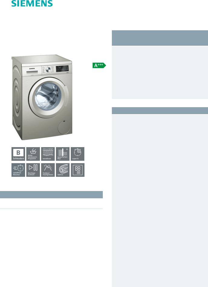 Siemens WU14Q4S1 User Manual