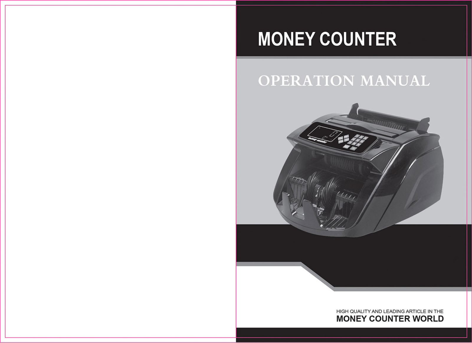 MONEY COUNTER WORLD MONEY COUNTER User Manual