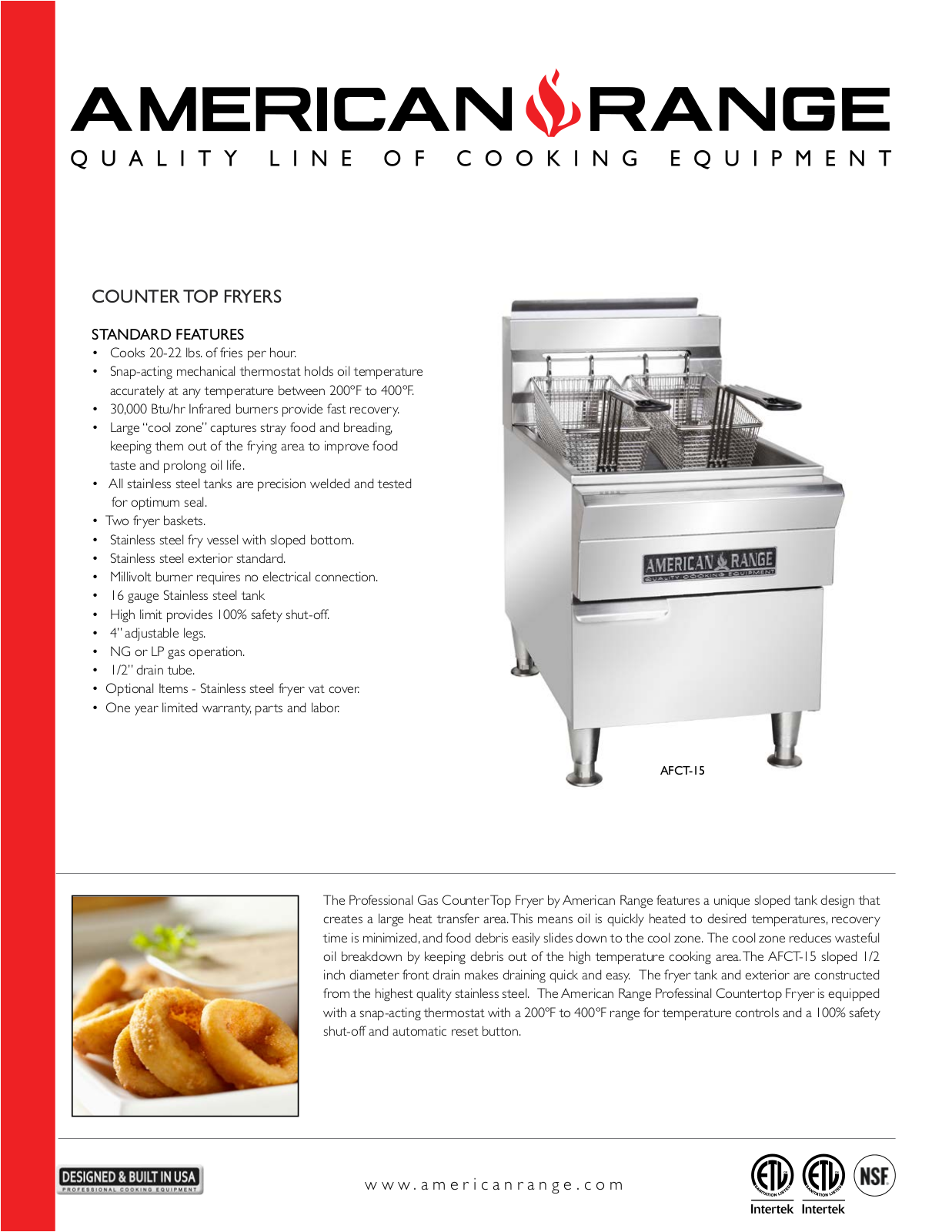 American Range AFCT-15 User Manual - ManualMachine.com