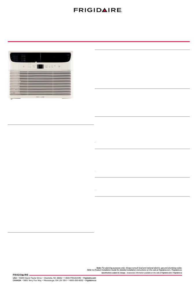 Frigidaire FFRE153WA1, FFRE153WA Specification Sheet