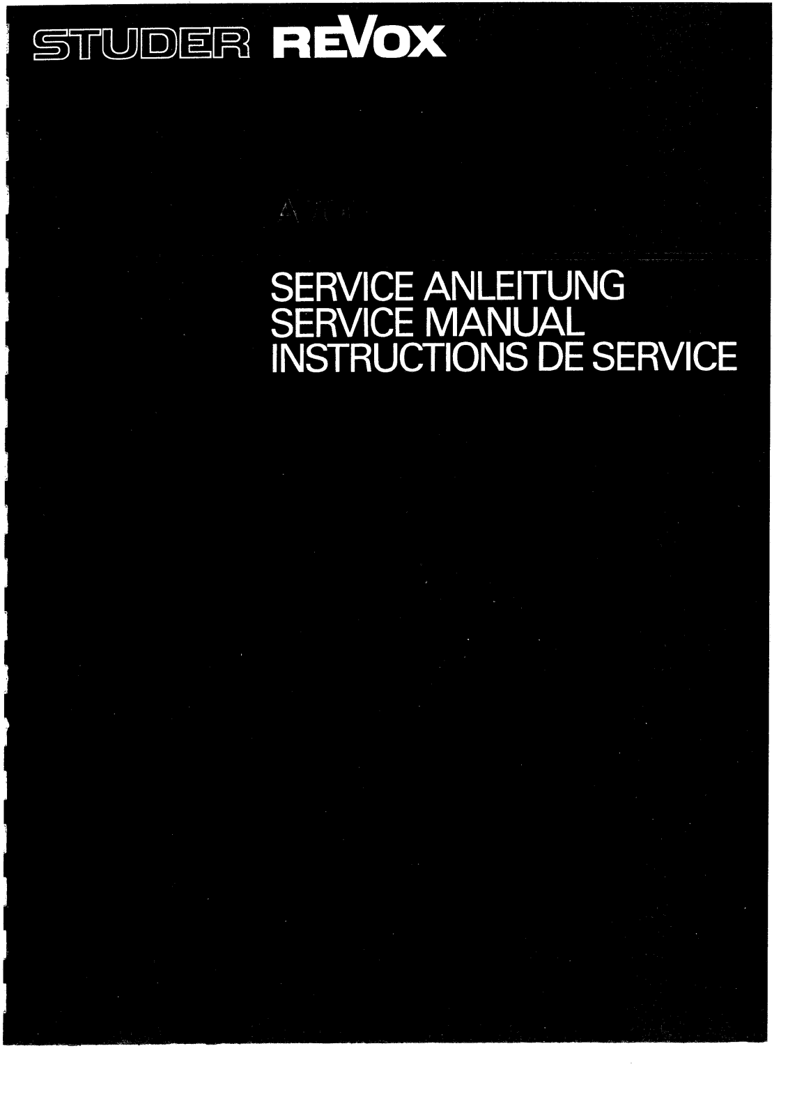 Revox A-700 Service manual