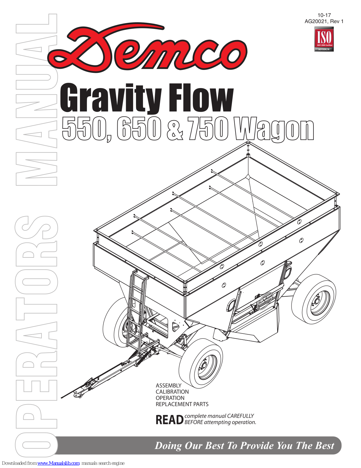 Demco Gravity Flow 550, Gravity Flow 750, Gravity Flow 650 User Manual