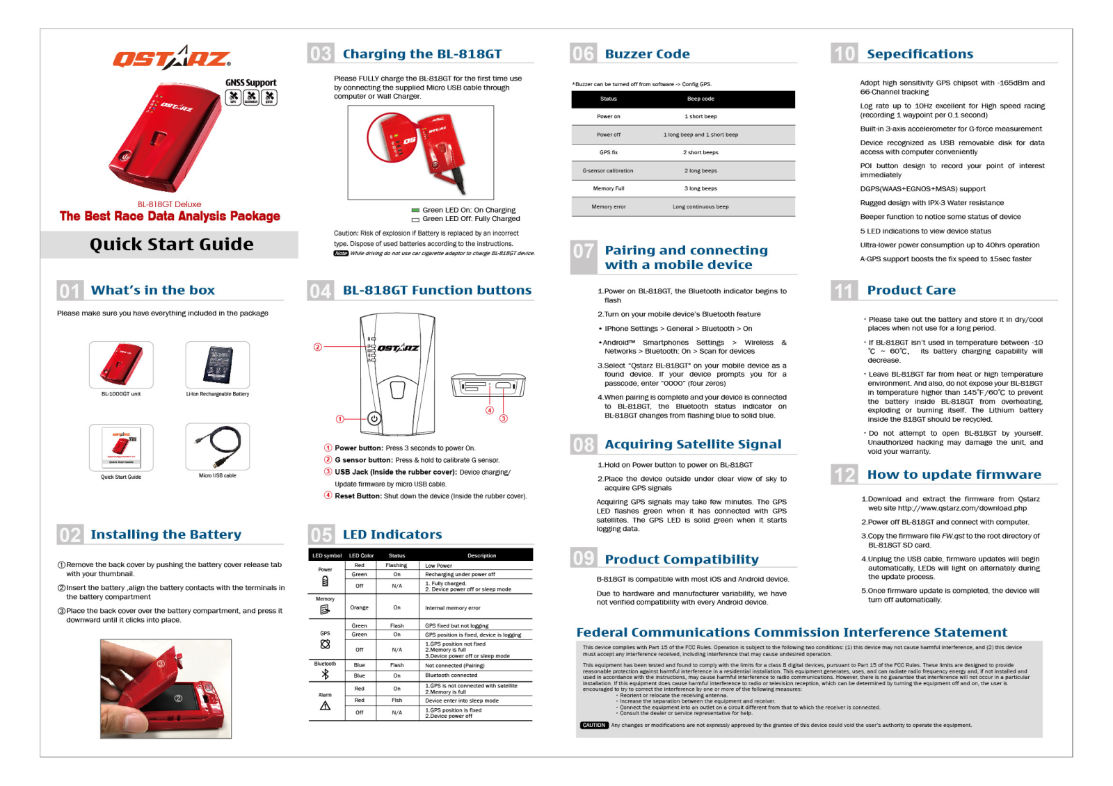 Qstarz Q1070301 Users Manual