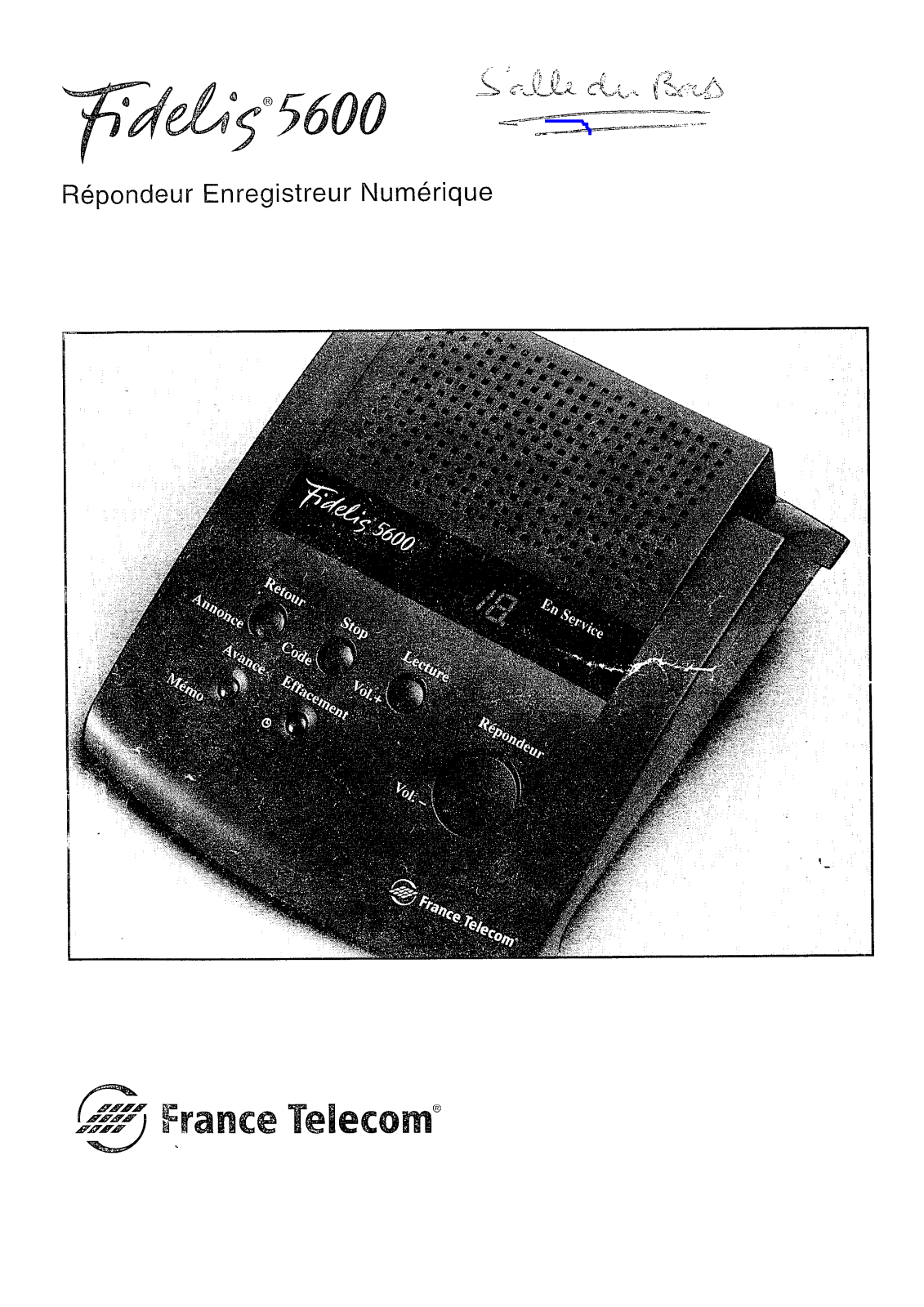 France telecom FIDELIS 5600 User Manual