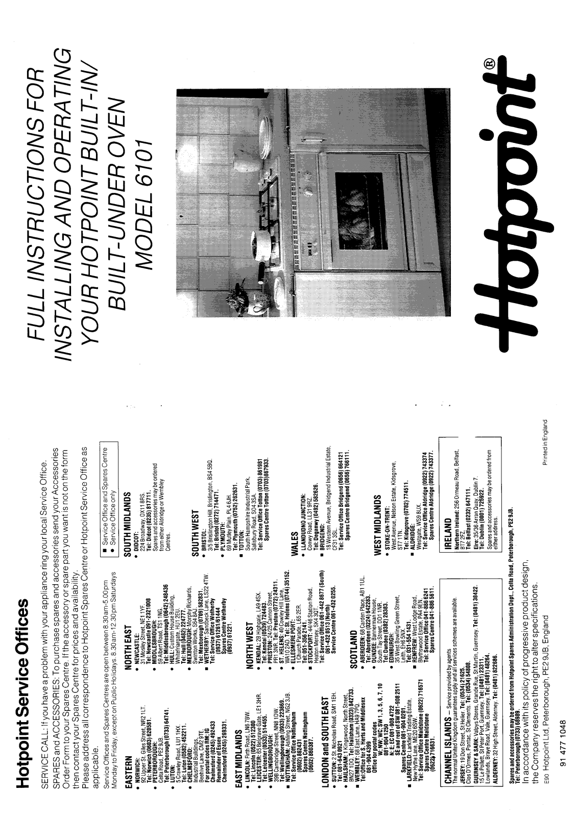 Hotpoint 6101 User Manual