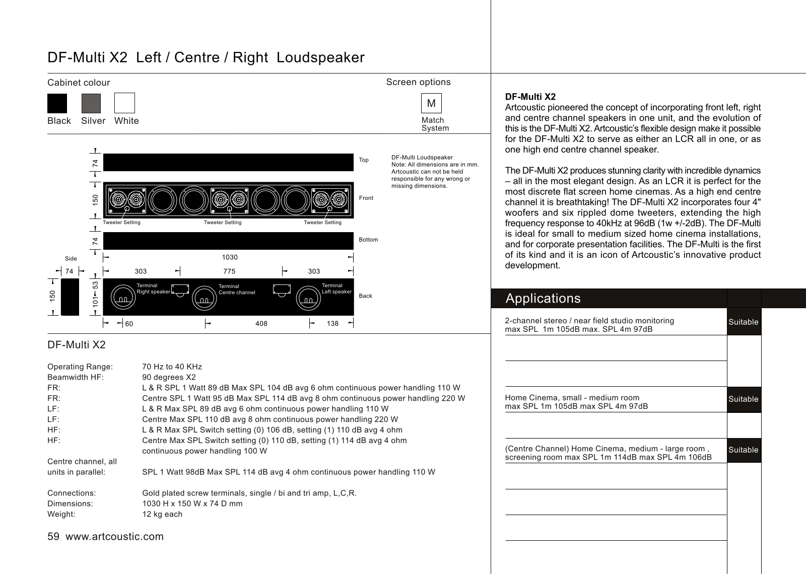 Artcoustic USA DF-Multi X-2 Brochure