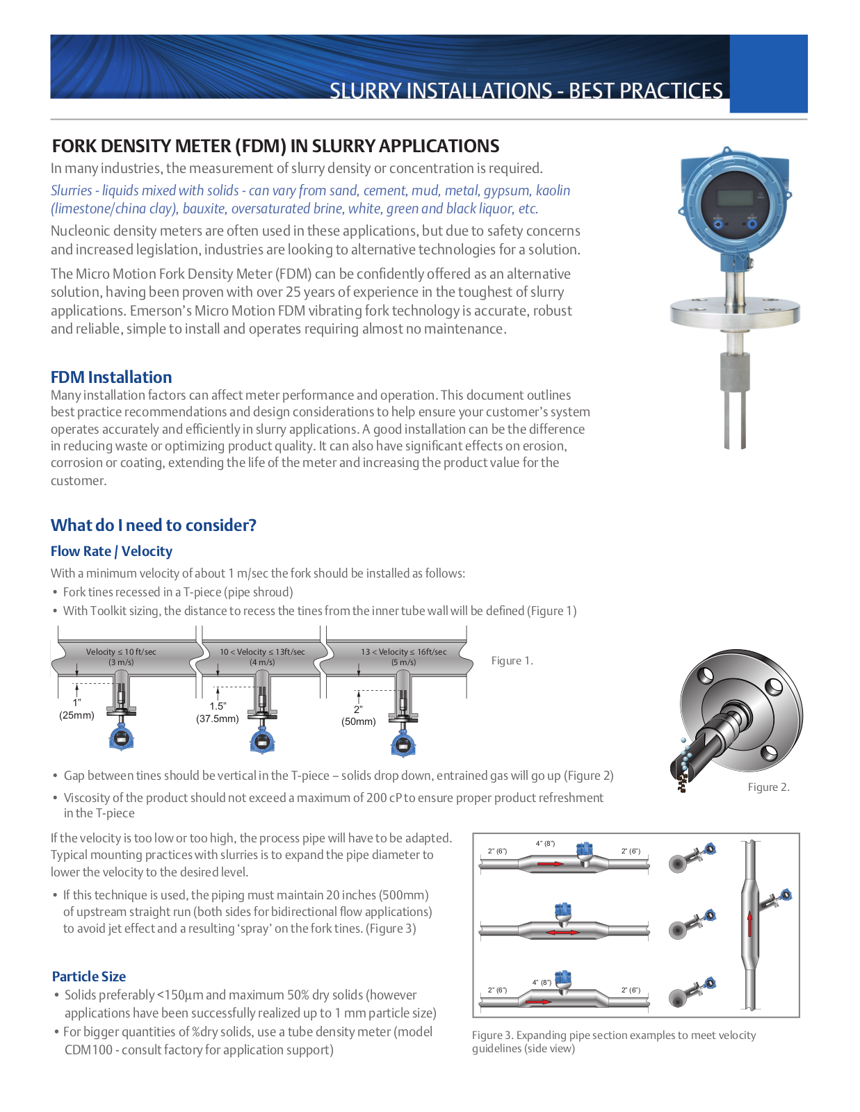 Micro Motion FDM Slurry Applications