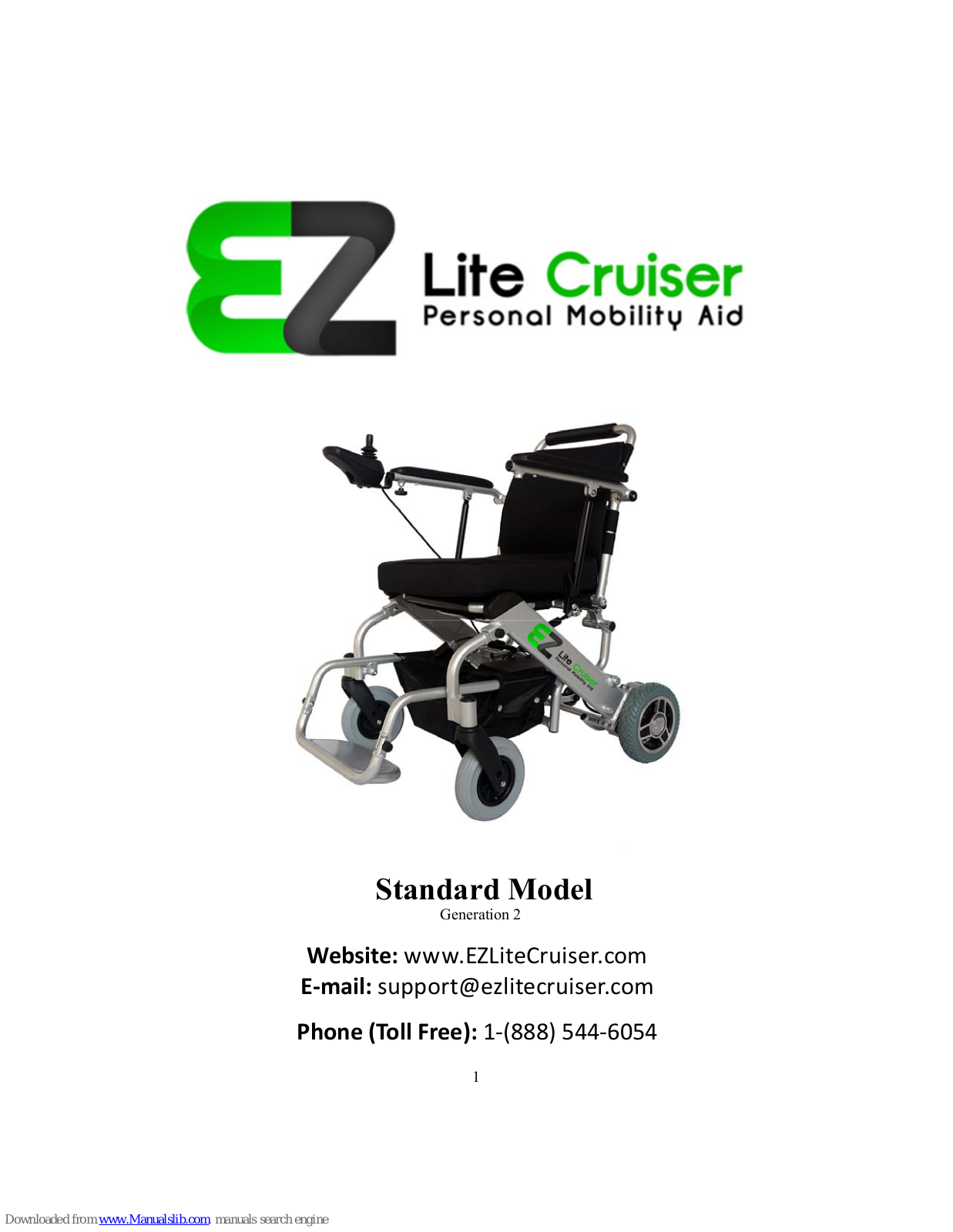 EZ Lite Cruiser STANDARD MODEL User Manual