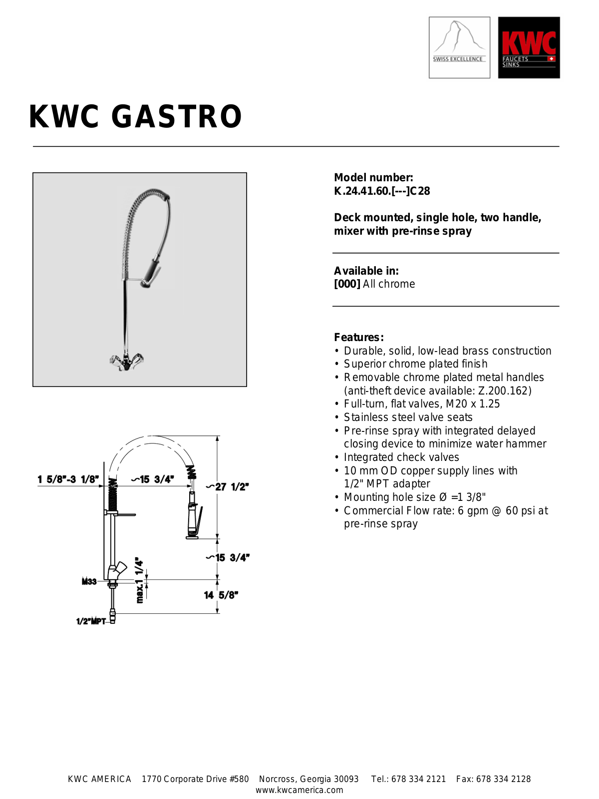 KWC K.24.41.60 User Manual - ManualMachine.com