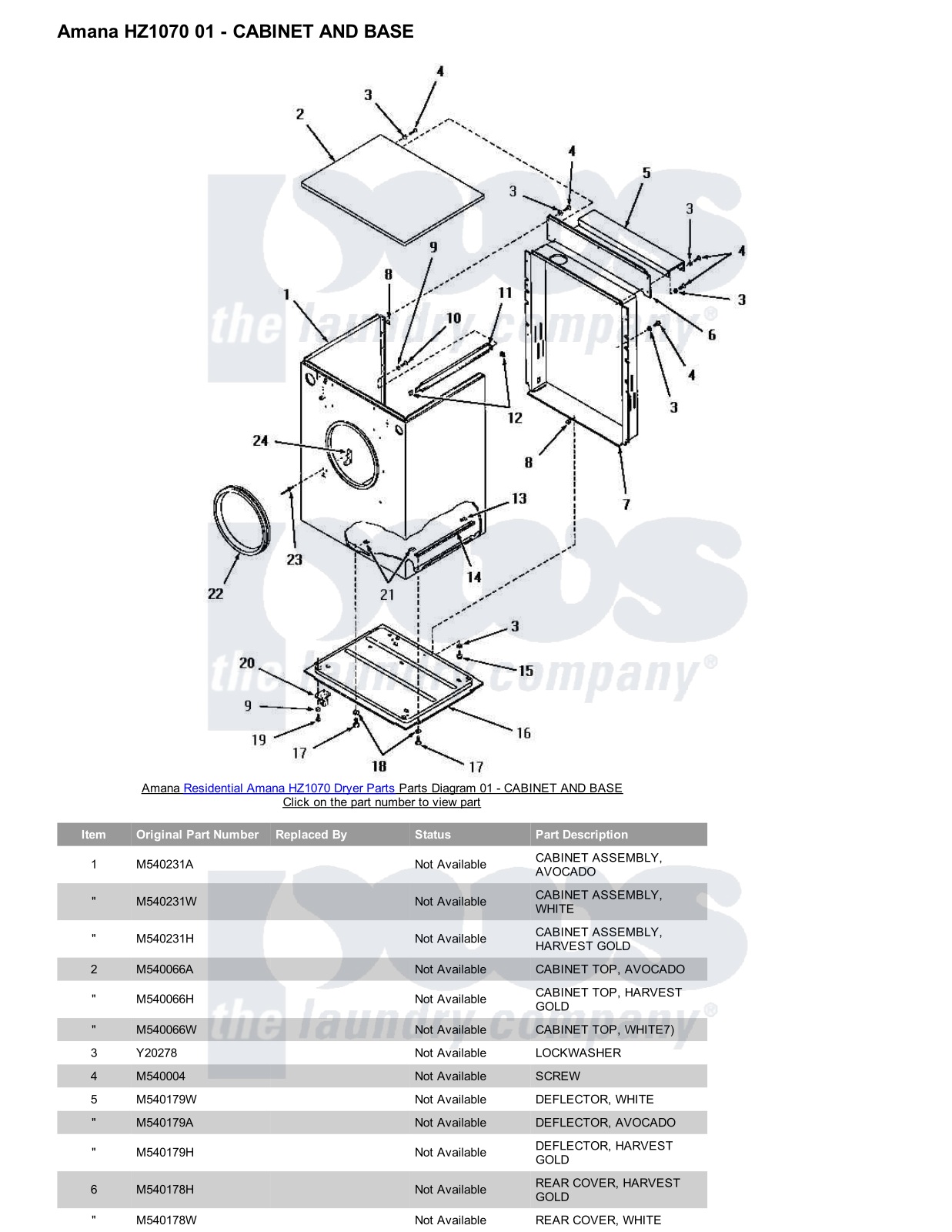 Amana HZ1070 Parts Diagram