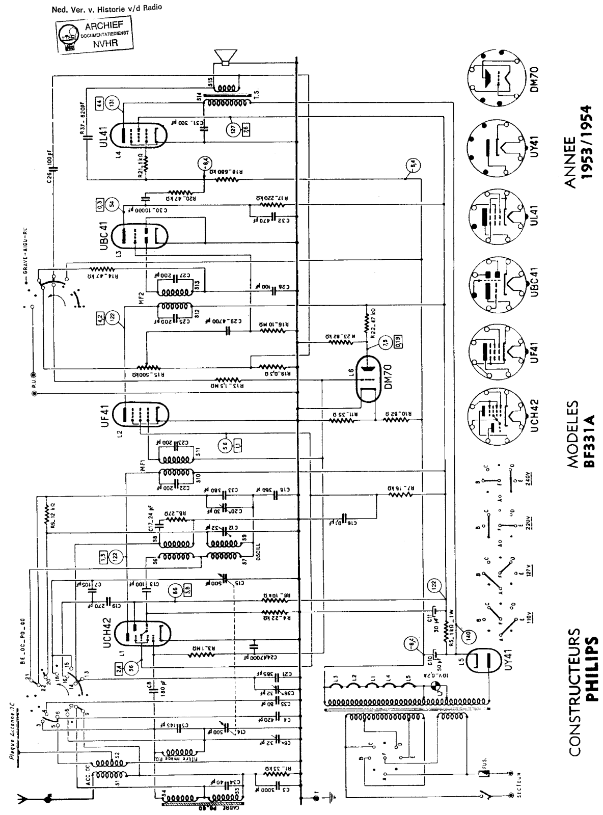 Philips RA-353A, BF-331-A Service Manual
