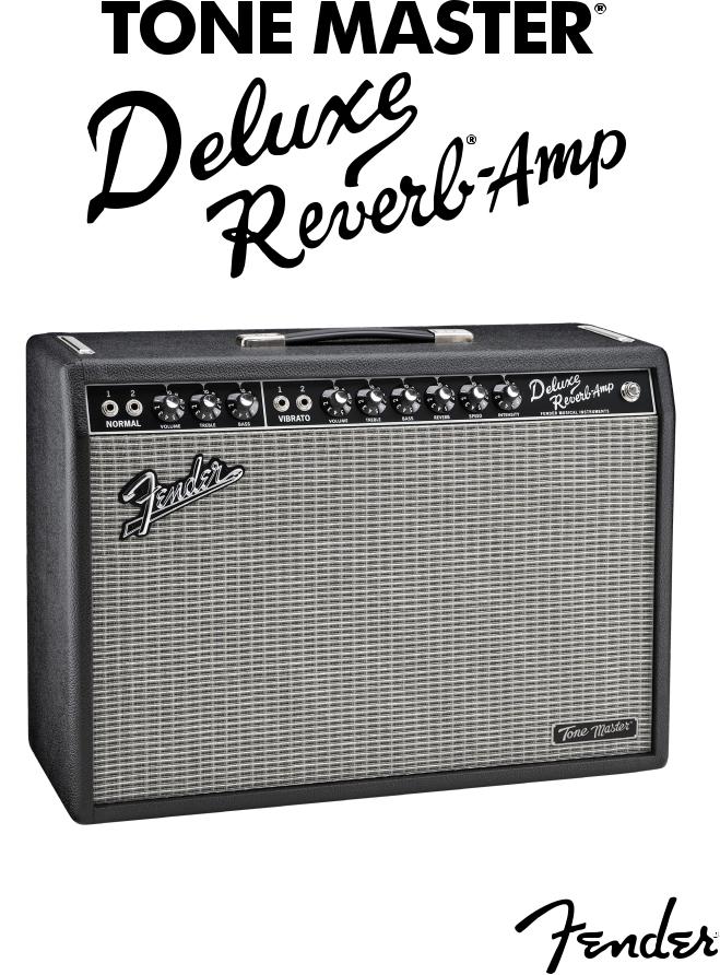 Fender Tone Master Deluxe Reverb Users Manual