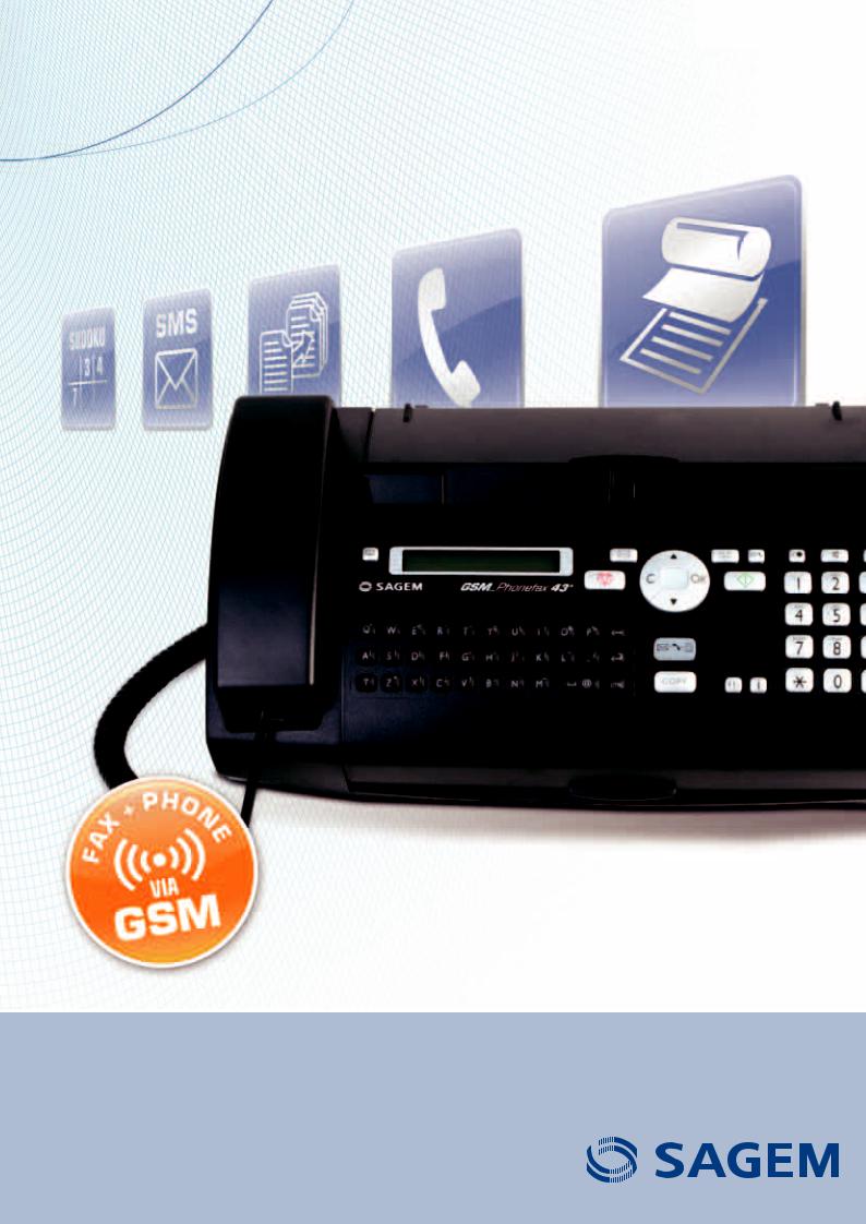 Sagem GSM PHONEFAX 43S Manual