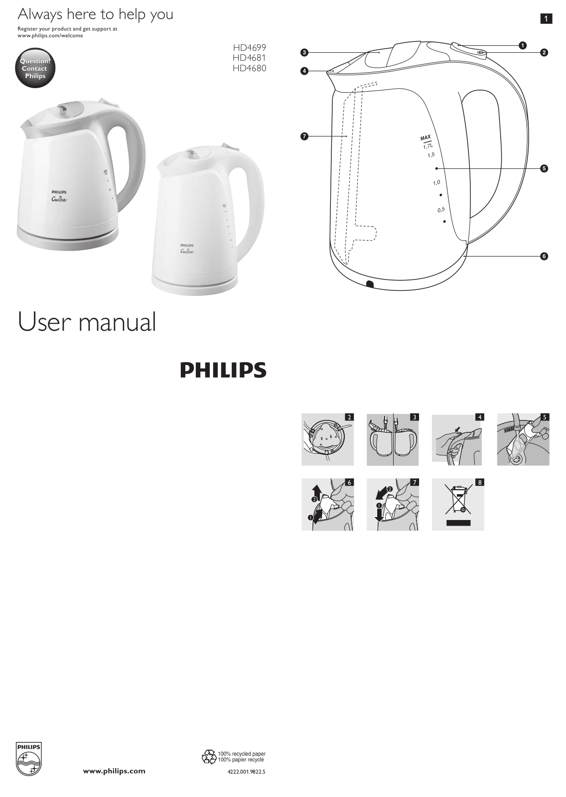 Philips HD4680, HD4681 User Manual