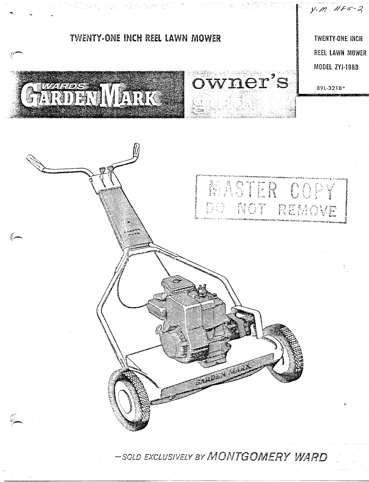 montgomery ward ZYJ198B owners Manual