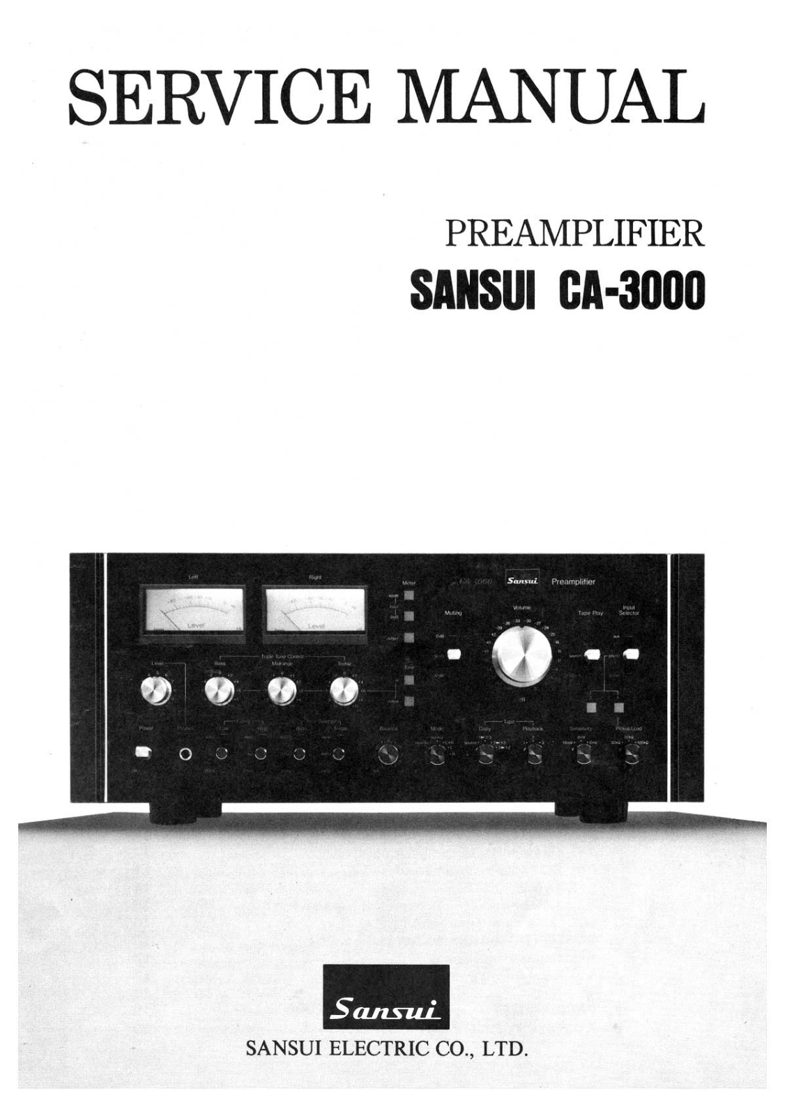 Sansui CA-3000 Service manual