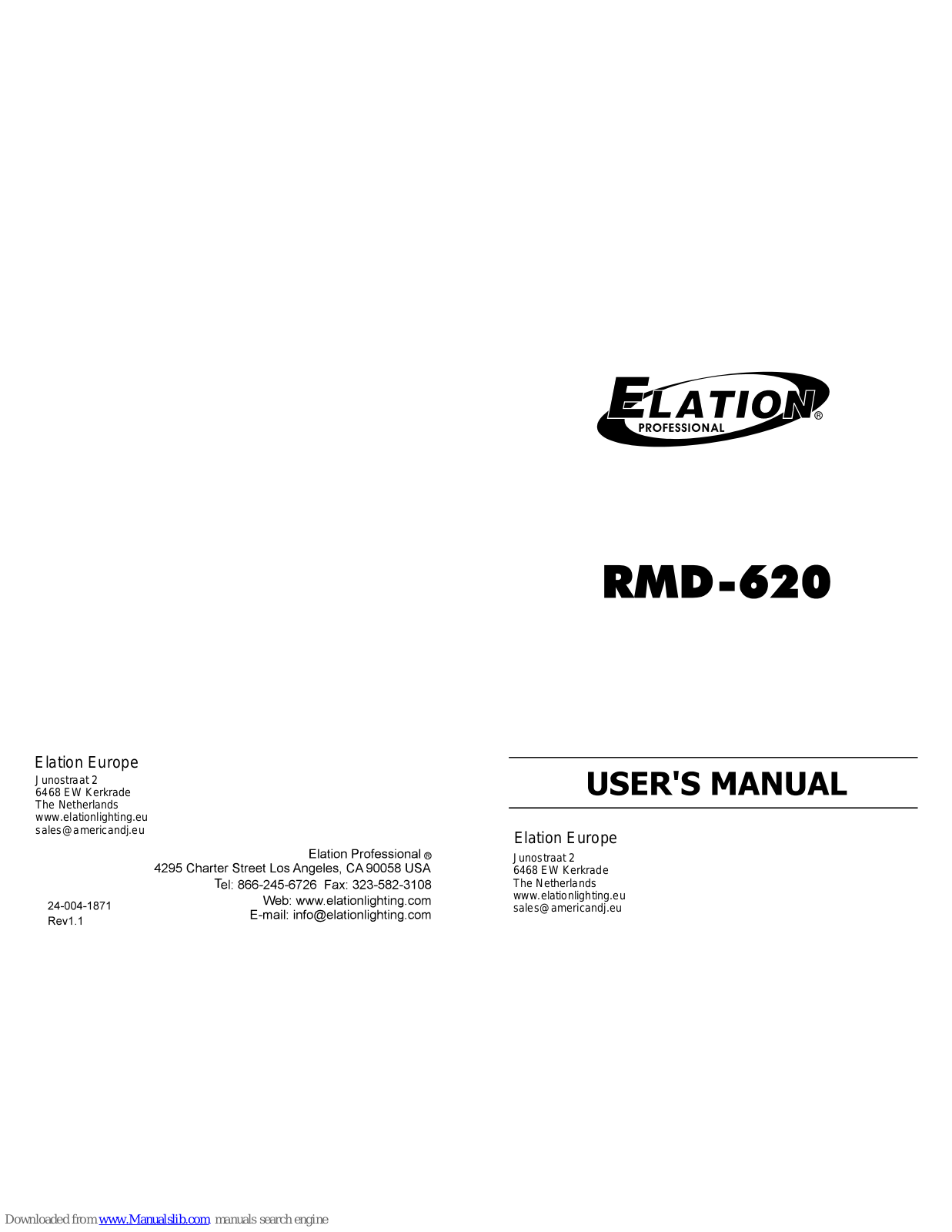 Elation RMD-620 User Manual