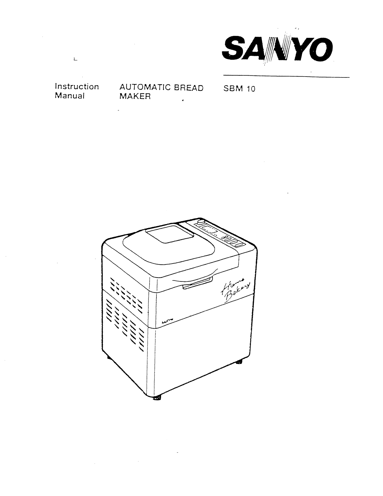 Sanyo SMB 10 User Manual