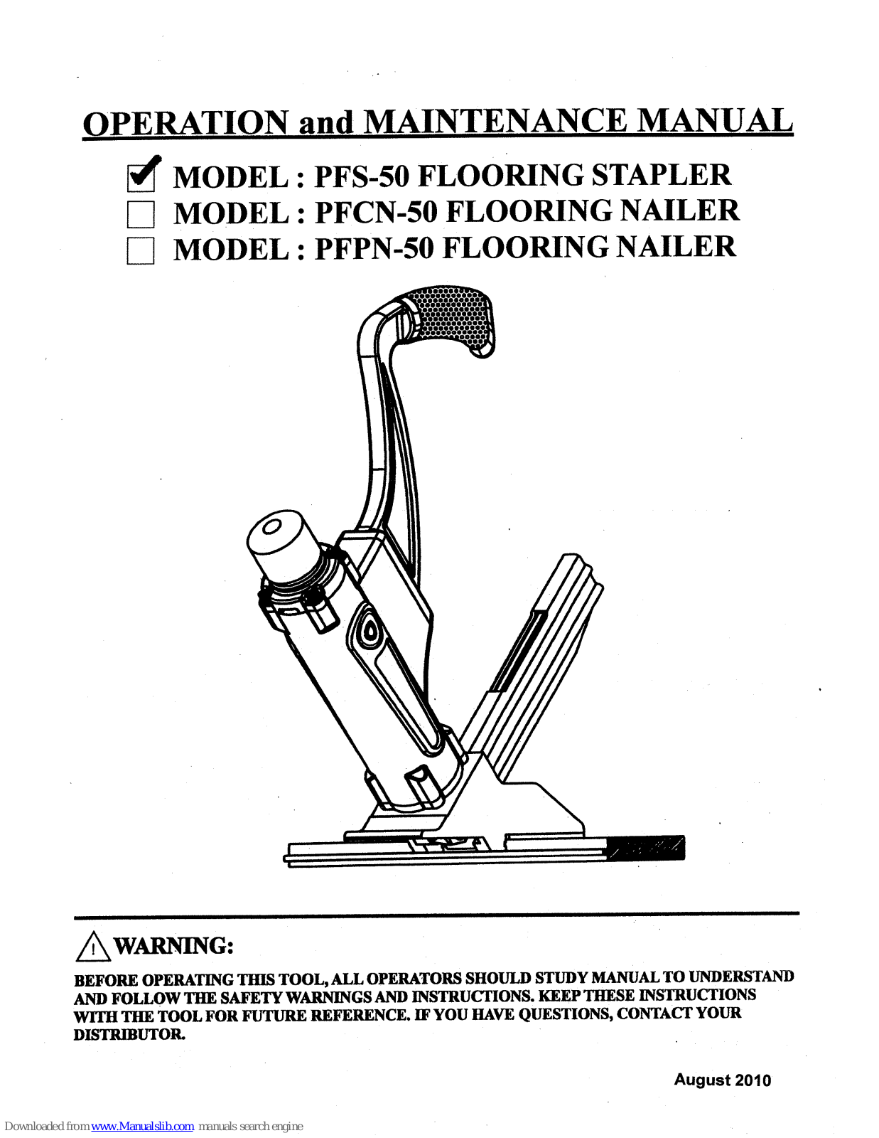 SIFCO PFS-50,PFCN-50,PFPN-50 Operation And Maintenance Manual