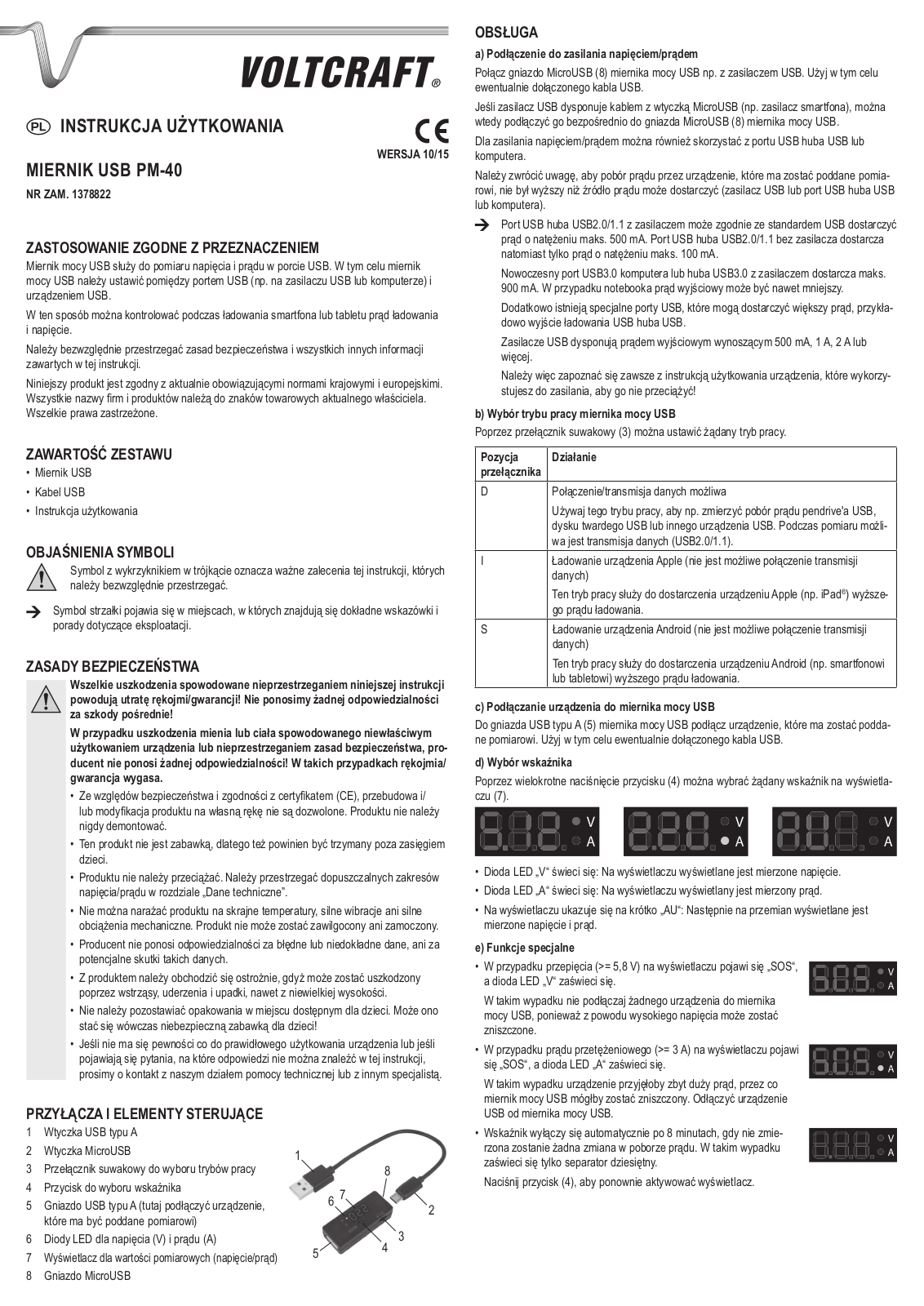 VOLTCRAFT PM-40 User guide