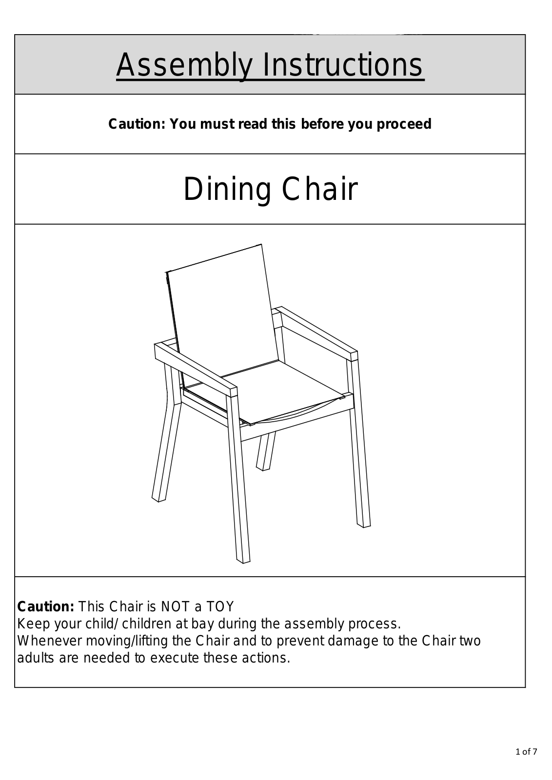 Union Rustic W000446724 Assembly Instructions