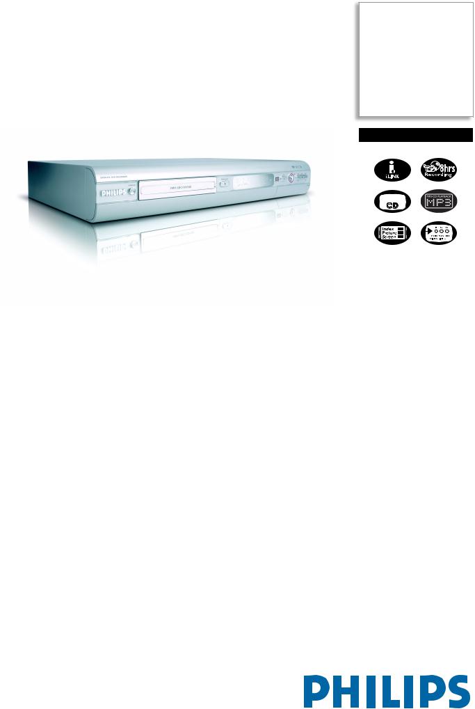 Philips DVDR615/00 product sheet