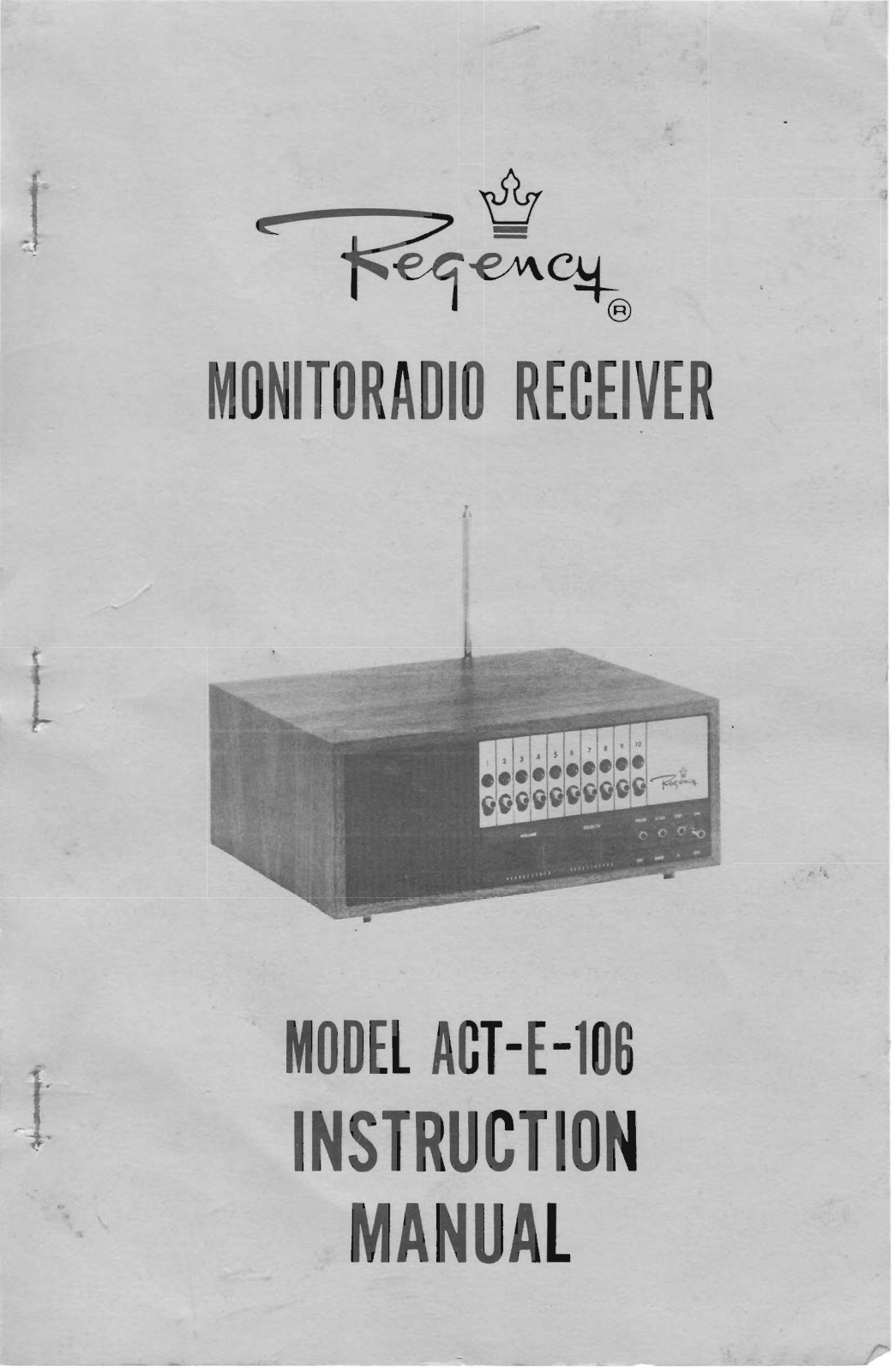 Regency ACT-E-106 User Manual