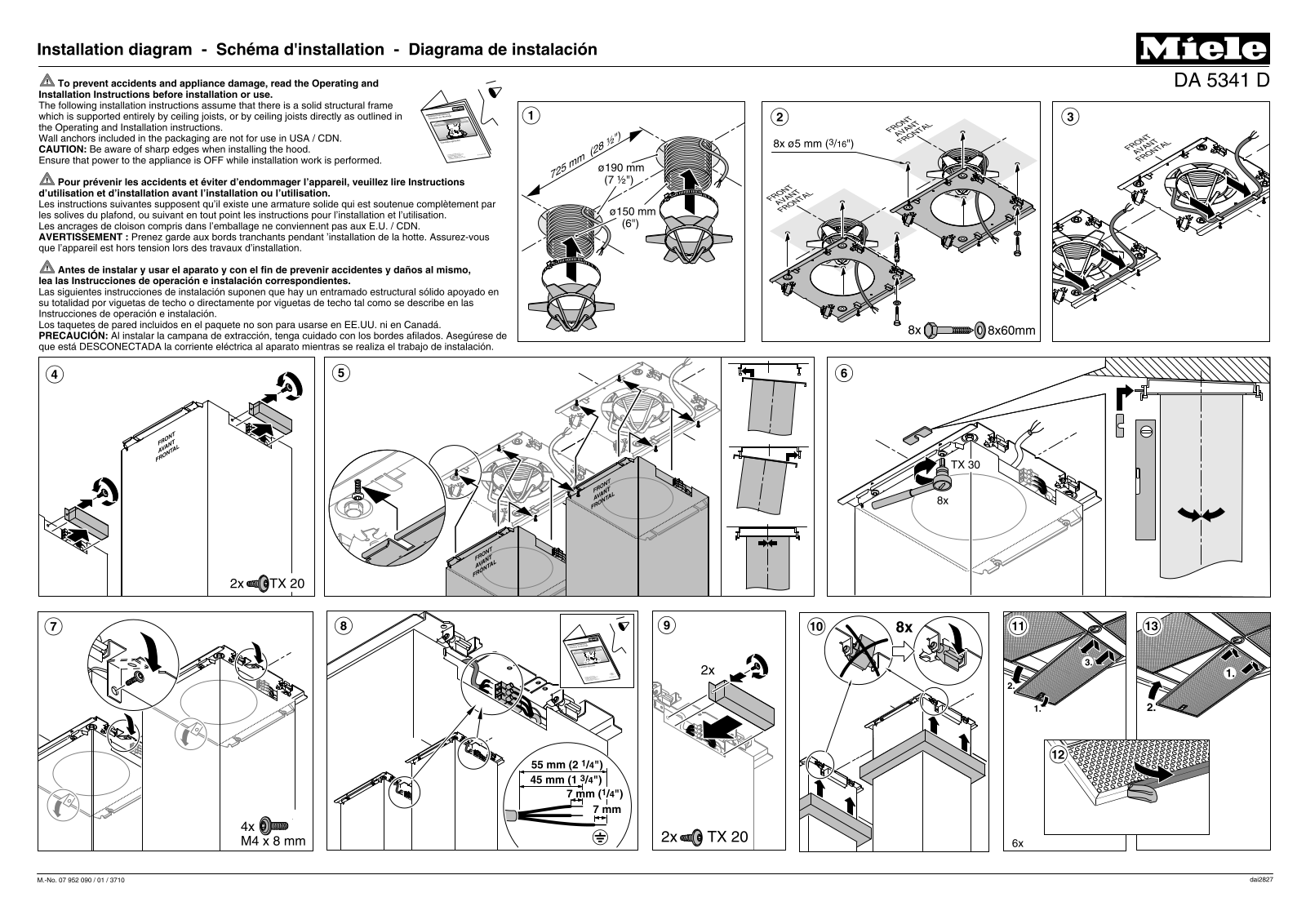 Miele DA 5341 D Operating instructions