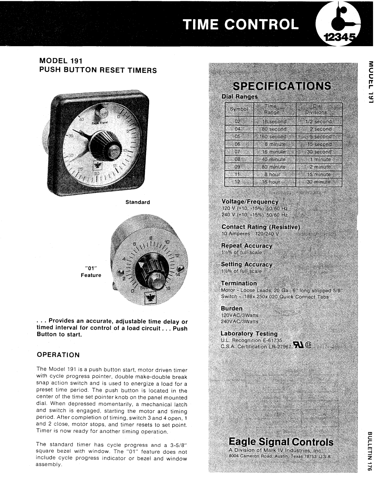 Eagle Signal 191 Users Manual