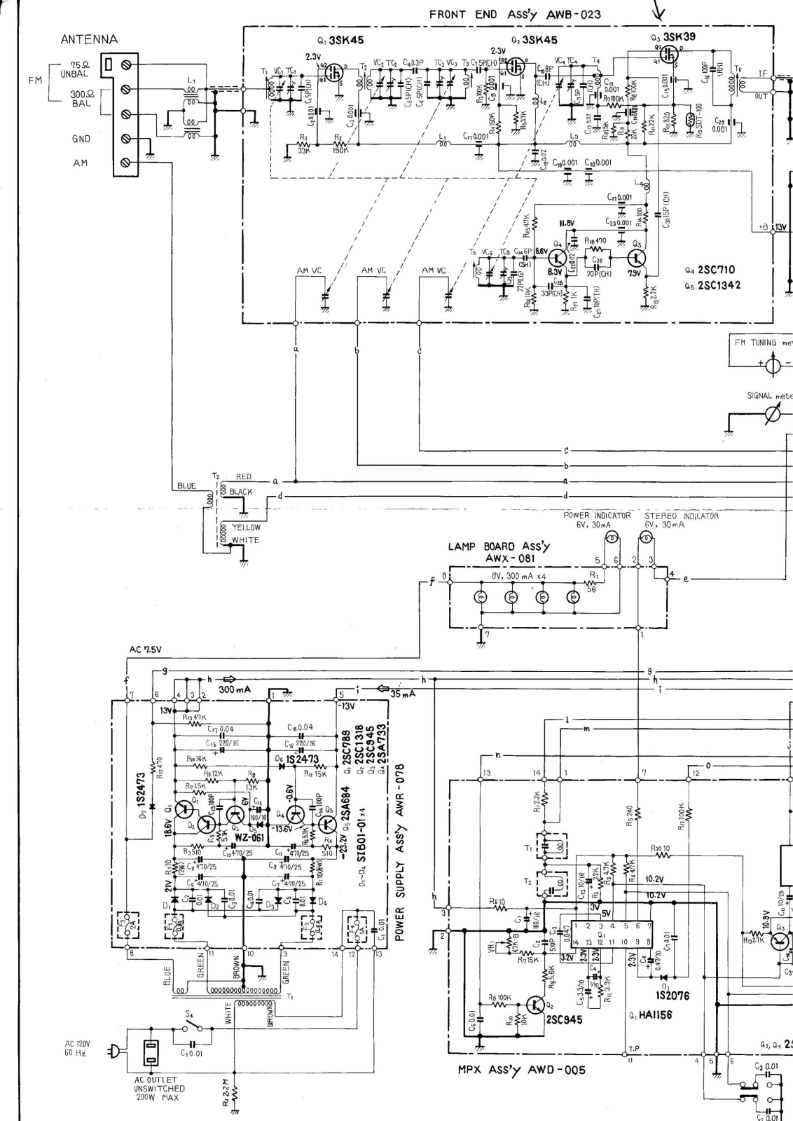 Pioneer TX-9500 Schematic