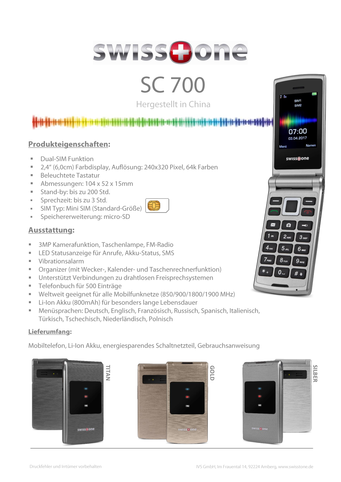 Swisstone SC 700 User Manual - ManualMachine.com