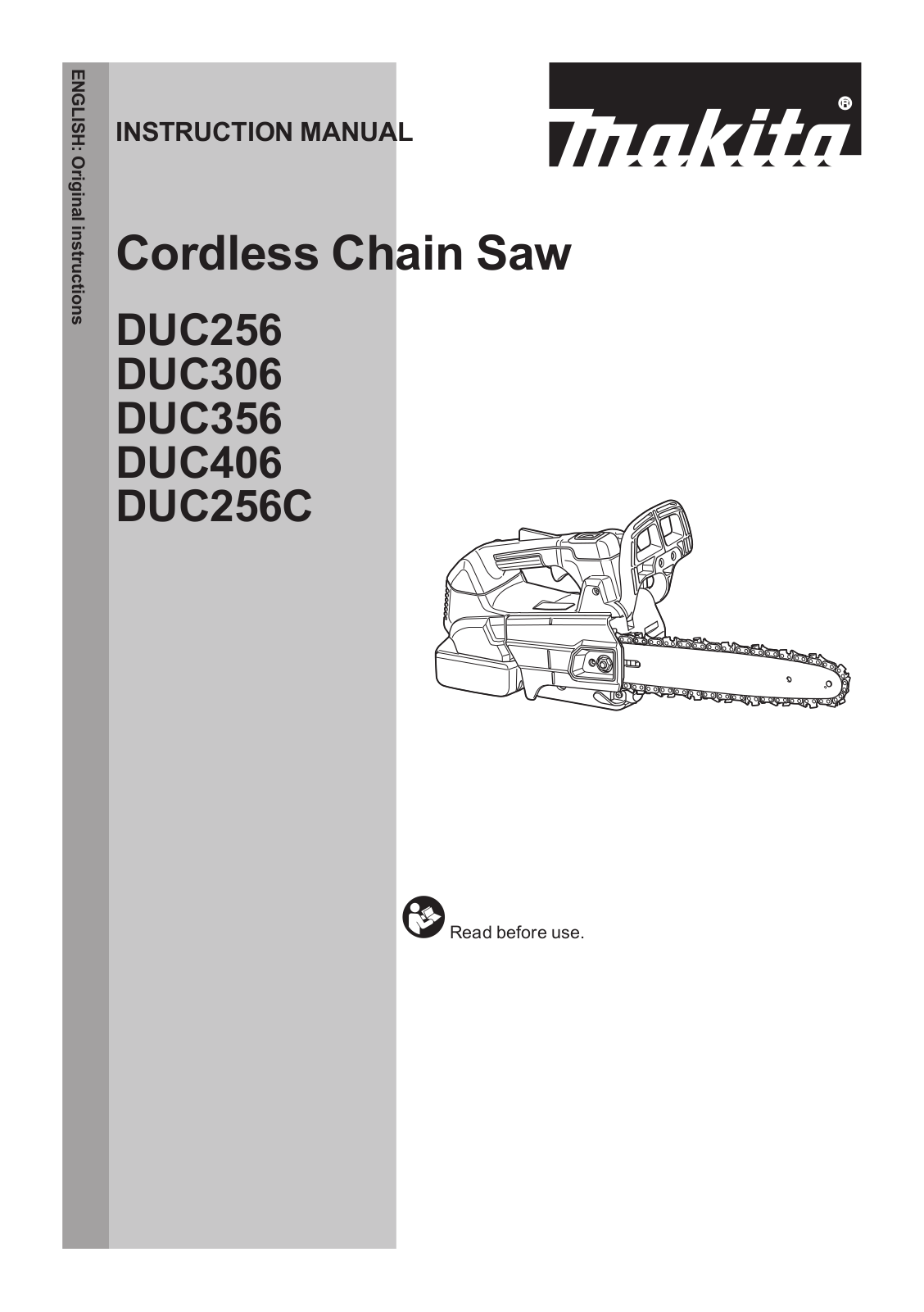 Makita DUC256, DUC306, DUC356, DUC406, DUC256C Instruction Manual