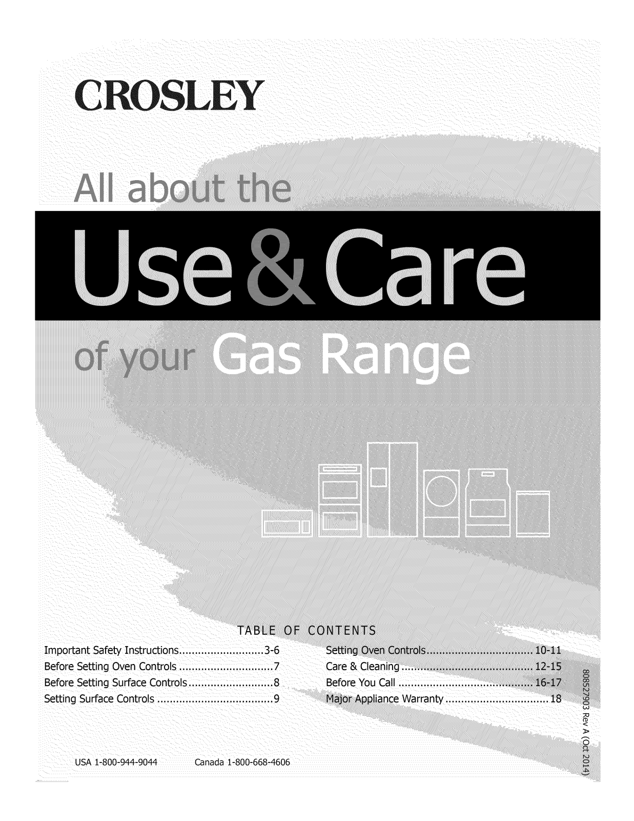 Crosley CRG3120LWJ, CRG3120LWH, CRG3120LWG, CRG3120LWF Owner’s Manual